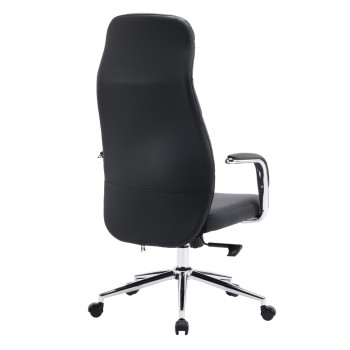 ΚΑΡΕΚΛΑ ΓΡΑΦΕΙΟΥ ART MAISON KUNI ΜΑΥΡΟ PU ΔΕΡΜΑ--ΒΑΣΗ ΧΡΩΜΙΟΥ 67x66x121Υεκ