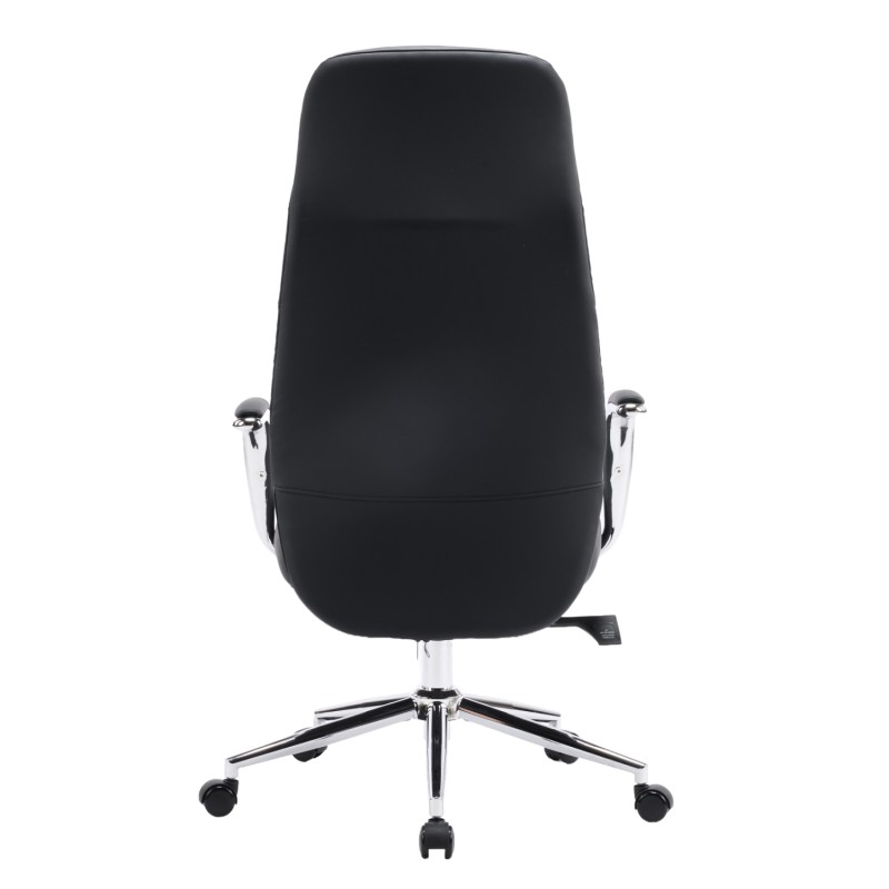 ΚΑΡΕΚΛΑ ΓΡΑΦΕΙΟΥ ART MAISON KUNI ΜΑΥΡΟ PU ΔΕΡΜΑ--ΒΑΣΗ ΧΡΩΜΙΟΥ 67x66x121Υεκ