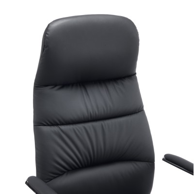 ΚΑΡΕΚΛΑ ΓΡΑΦΕΙΟΥ ART MAISON KUNI ΜΑΥΡΟ PU ΔΕΡΜΑ--ΒΑΣΗ ΧΡΩΜΙΟΥ 67x66x121Υεκ