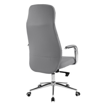 ΚΑΡΕΚΛΑ ΓΡΑΦΕΙΟΥ ART MAISON KUNI ΓΚΡΙ PU ΔΕΡΜΑ--ΒΑΣΗ ΧΡΩΜΙΟΥ 67x66x121Υεκ