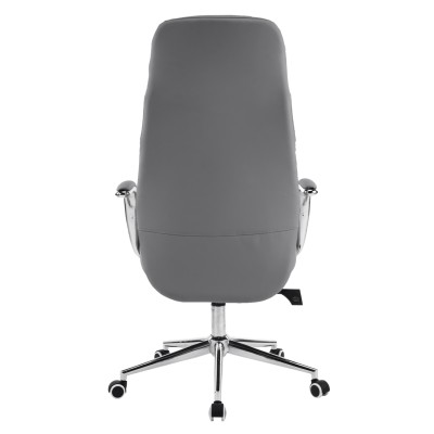 ΚΑΡΕΚΛΑ ΓΡΑΦΕΙΟΥ ART MAISON KUNI ΓΚΡΙ PU ΔΕΡΜΑ--ΒΑΣΗ ΧΡΩΜΙΟΥ 67x66x121Υεκ