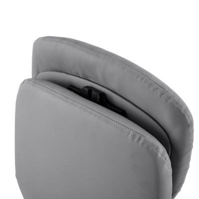 ΚΑΡΕΚΛΑ ΓΡΑΦΕΙΟΥ ART MAISON KUNI ΓΚΡΙ PU ΔΕΡΜΑ--ΒΑΣΗ ΧΡΩΜΙΟΥ 67x66x121Υεκ