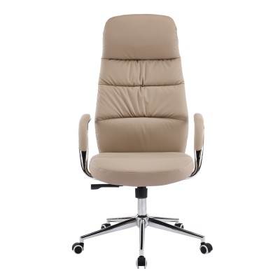 ΚΑΡΕΚΛΑ ΓΡΑΦΕΙΟΥ ART MAISON KUNI ΜΠΕΖ PU ΔΕΡΜΑ--ΒΑΣΗ ΧΡΩΜΙΟΥ 67x66x121Υεκ