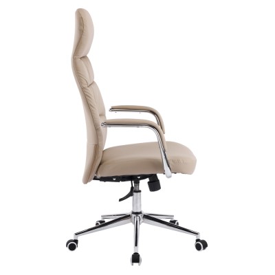 ΚΑΡΕΚΛΑ ΓΡΑΦΕΙΟΥ ART MAISON KUNI ΜΠΕΖ PU ΔΕΡΜΑ--ΒΑΣΗ ΧΡΩΜΙΟΥ 67x66x121Υεκ