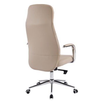 ΚΑΡΕΚΛΑ ΓΡΑΦΕΙΟΥ ART MAISON KUNI ΜΠΕΖ PU ΔΕΡΜΑ--ΒΑΣΗ ΧΡΩΜΙΟΥ 67x66x121Υεκ