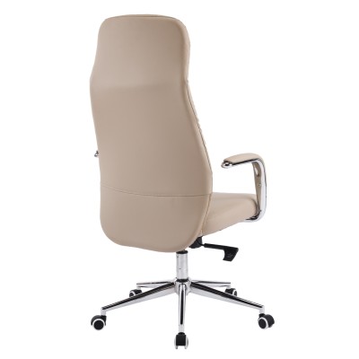 ΚΑΡΕΚΛΑ ΓΡΑΦΕΙΟΥ ART MAISON KUNI ΜΠΕΖ PU ΔΕΡΜΑ--ΒΑΣΗ ΧΡΩΜΙΟΥ 67x66x121Υεκ