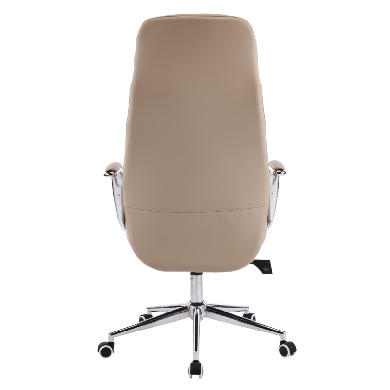 ΚΑΡΕΚΛΑ ΓΡΑΦΕΙΟΥ ART MAISON KUNI ΜΠΕΖ PU ΔΕΡΜΑ--ΒΑΣΗ ΧΡΩΜΙΟΥ 67x66x121Υεκ