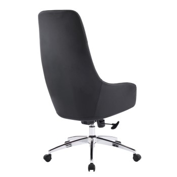 ΚΑΡΕΚΛΑ ΓΡΑΦΕΙΟΥ ART MAISON KUMASHI ΜΑΥΡΟ PU ΔΕΡΜΑ--ΒΑΣΗ ΧΡΩΜΙΟΥ 67x67x126Υεκ