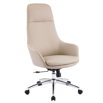 ΚΑΡΕΚΛΑ ΓΡΑΦΕΙΟΥ ART MAISON KUMASHI ΜΠΕΖ PU ΔΕΡΜΑ--ΒΑΣΗ ΧΡΩΜΙΟΥ 67x67x126Υεκ