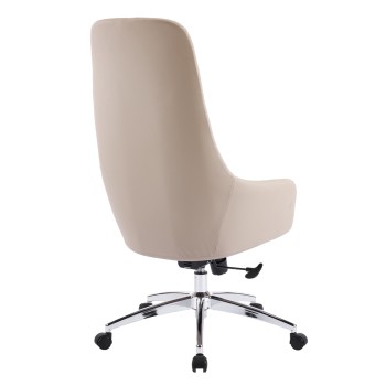 ΚΑΡΕΚΛΑ ΓΡΑΦΕΙΟΥ ART MAISON KUMASHI ΜΠΕΖ PU ΔΕΡΜΑ--ΒΑΣΗ ΧΡΩΜΙΟΥ 67x67x126Υεκ