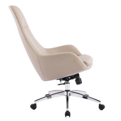 ΚΑΡΕΚΛΑ ΓΡΑΦΕΙΟΥ ART MAISON KUMASHI ΜΠΕΖ PU ΔΕΡΜΑ--ΒΑΣΗ ΧΡΩΜΙΟΥ 67x67x126Υεκ