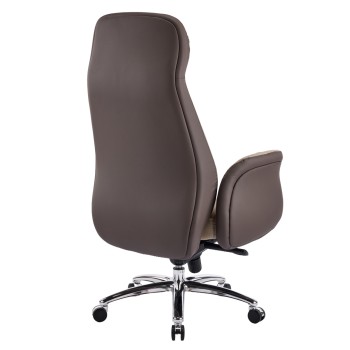 ΚΑΡΕΚΛΑ ΓΡΑΦΕΙΟΥ ART MAISON KUMADORI ΜΠΕΖ-ΚΑΦΕ PU ΔΕΡΜΑ--ΒΑΣΗ ΧΡΩΜΙΟΥ 66x70x132.5Υεκ