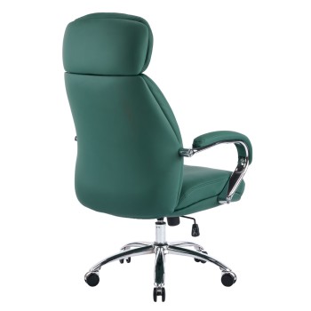 ΚΑΡΕΚΛΑ ΓΡΑΦΕΙΟΥ ART MAISON KUKAI ΠΡΑΣΙΝΟ PU ΔΕΡΜΑ--ΒΑΣΗ ΧΡΩΜΙΟΥ 66x74x128Υεκ