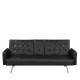 Καναπές Κρεβάτι Art Maison Oxfordshire - Black PU (188x82x80cm)