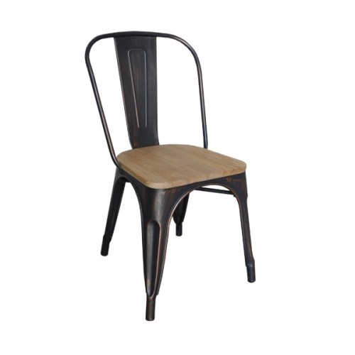 Καρέκλα Στοιβαζόμενη Art Maison Billingham - Black Dr Natural (45x51x85cm)