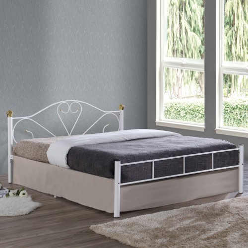 Κρεβάτι Υπέρδιπλο Art Maison Tunstall - White (Για Στρώμα 160x200cm)