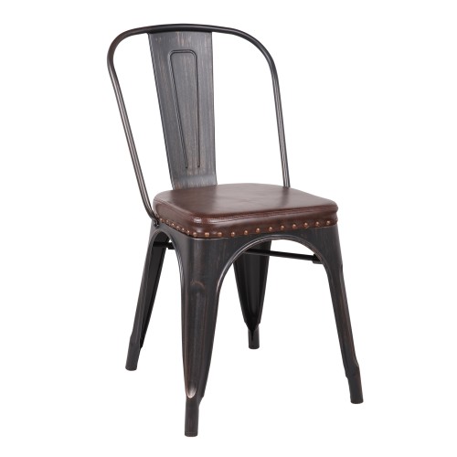 Καρέκλα Στοιβαζόμενη Art Maison Billingham - Black Brown (45x51x82cm)