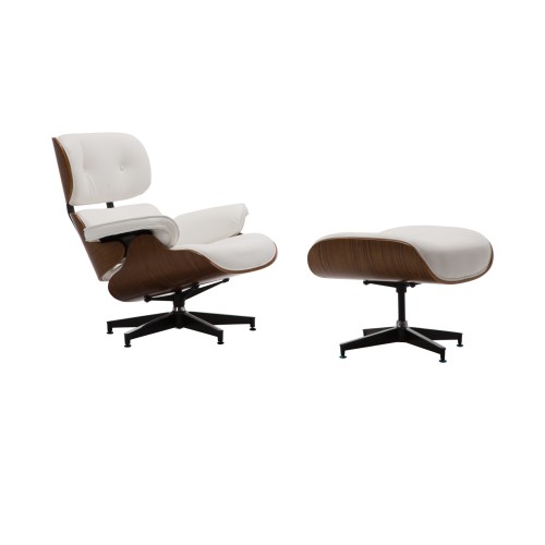 Πολυθρόνα Relax με υποπόδιο Art Maison Arundel - Walnut White (87x83x89/65x55x48cm)