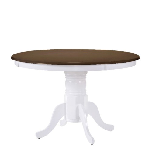 Τραπέζι Επεκτεινόμενο Art Maison Crowland - Walnut White (Φ106+30x75cm)