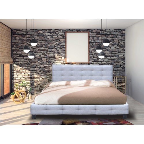 Κρεβάτι Διπλό Art Maison Adlington - Gray (Για Στρώμα 160x200cm)