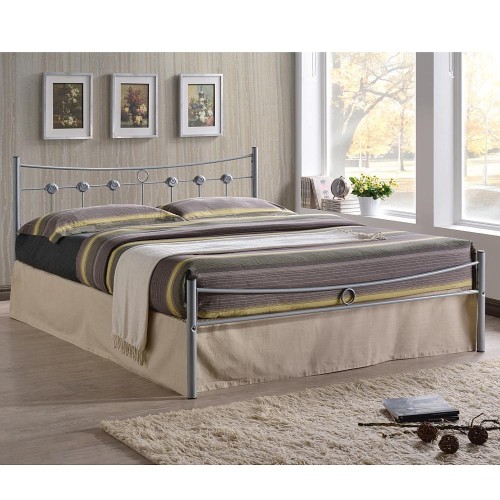 Κρεβάτι Διπλό Art Maison Wellington - Silver (Για Στρώμα 140x190cm)