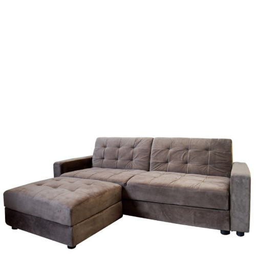 Καναπές Κρεβάτι Τριθέσιος με σκαμπώ Art Maison Warwickshire - Gray (193x81x77εκ.)