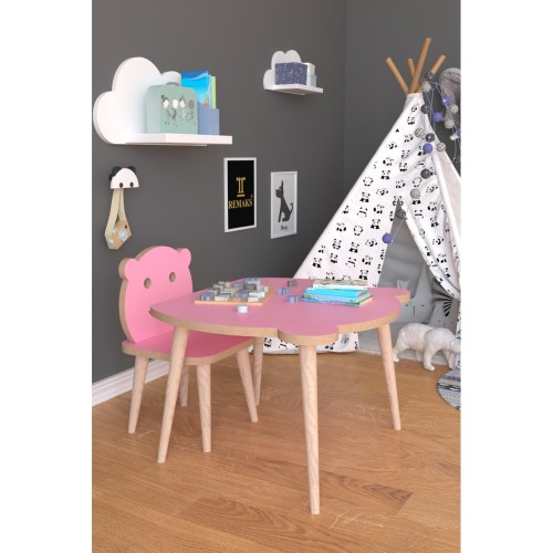 Παιδικό Σετ Τραπεζάκι με καρεκλάκι Art Maison Atlantique - Pink (46x50x42cm)