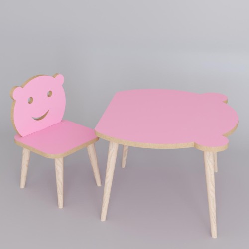Παιδικό Σετ Τραπεζάκι με καρεκλάκι Art Maison Atlantique - Pink (46x50x42cm)
