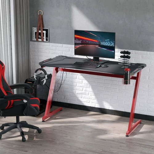 Γραφείο Gaming Art Maison Camargue - Red Black (120x65x75cm)