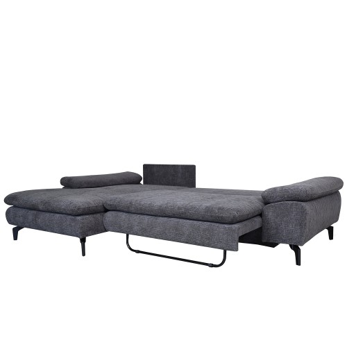 Καναπές Κρεβάτι Γωνιακός Αριστερή Γωνία Art Maison Bordeaux - Dark Gray (263x168x84cm)