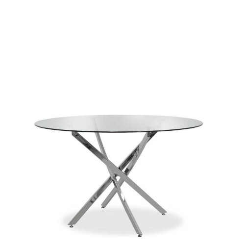Τραπέζι Art Maison Chalon - Silver Glass (Φ120x74cm)