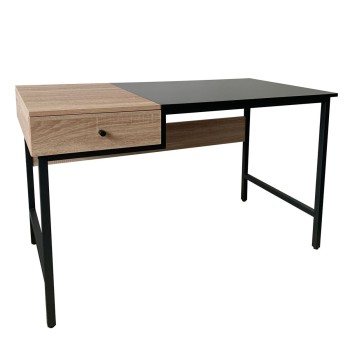 Γραφείο Art Maison Andrina Φυσικό/Μαύρο PVC/Μέταλλο 120x60x75cm