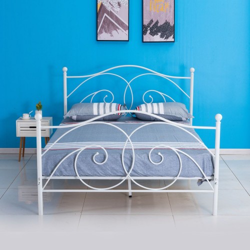 Κρεβάτι Διπλό Art Maison Sospel - White (Για Στρώμα 150x200cm)