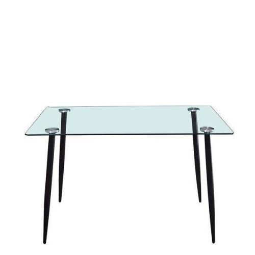 Τραπέζι Art Maison Chalais - Silver Glass Black (120x70x75cm)