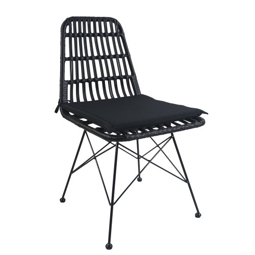 Καρέκλα Κήπου Art Maison Lacanau - Black (47x62x81cm)