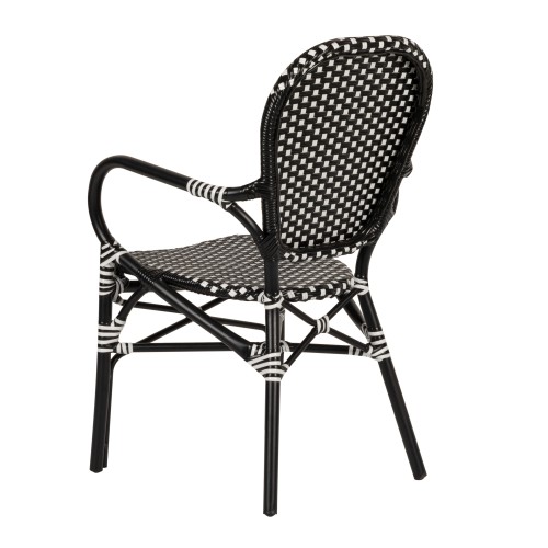 Καρέκλα Κήπου Art Maison Landerneau - Black White (41x45x92cm)