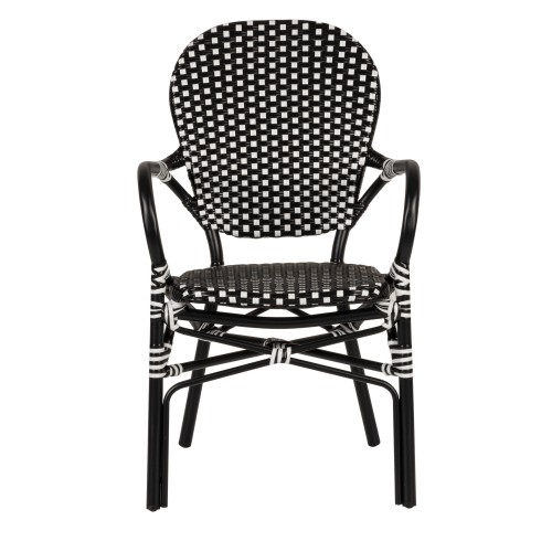 Καρέκλα Κήπου Art Maison Landerneau - Black White (41x45x92cm)