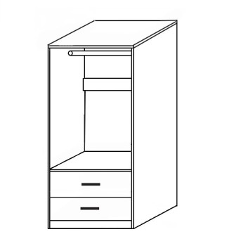 Ντουλάπα Art Maison Baloo Φυσικό Χρώμα 80x50x180cm