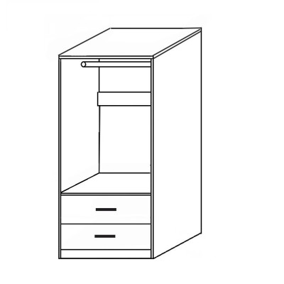 Ντουλάπα Art Maison Baloo Φυσικό Χρώμα 80x50x180cm