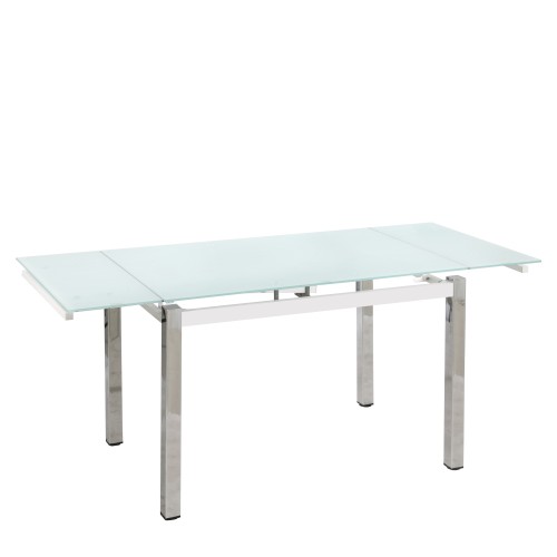 Τραπέζι Επεκτεινόμενο Art Maison Caunes - White Glass (110+60x70x75cm)