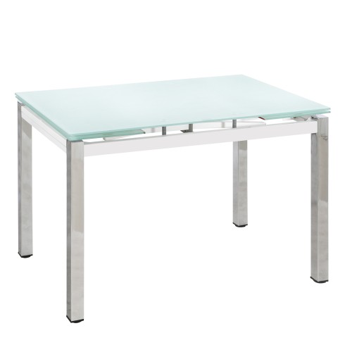 Τραπέζι Επεκτεινόμενο Art Maison Caunes - White Glass (110+60x70x75cm)