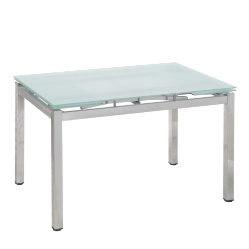 Τραπέζι Επεκτεινόμενο Art Maison Caunes - Silver Glass (120+60x80x75cm)