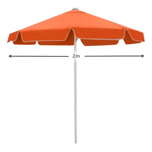 Ομπρέλα επαγγελματική Art Maison Τσελεβίνια - Orange (Φ2m)