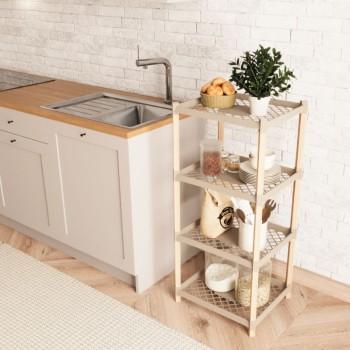 ΡΑΦΙΕΡΑ ΔΑΠΕΔΟΥ ART MAISON GARDENA - NATURAL BEIGE (45x38x112εκ.)