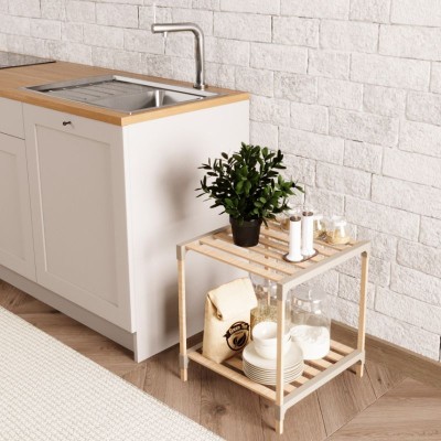 ΤΡΑΠΕΖΑΚΙ ΒΟΗΘΗΤΙΚΟ ART MAISON HAMILTON - NATURAL BEIGE (41x33x45εκ.)