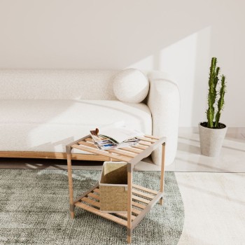 ΤΡΑΠΕΖΑΚΙ ΒΟΗΘΗΤΙΚΟ ART MAISON HAMILTON - NATURAL BEIGE (41x33x45εκ.)