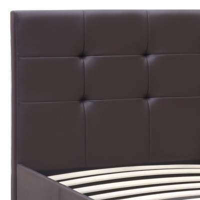 Κρεβάτι Art Maison Clefairy από τεχνόδερμα χρώμα καφέ 160x200εκ.