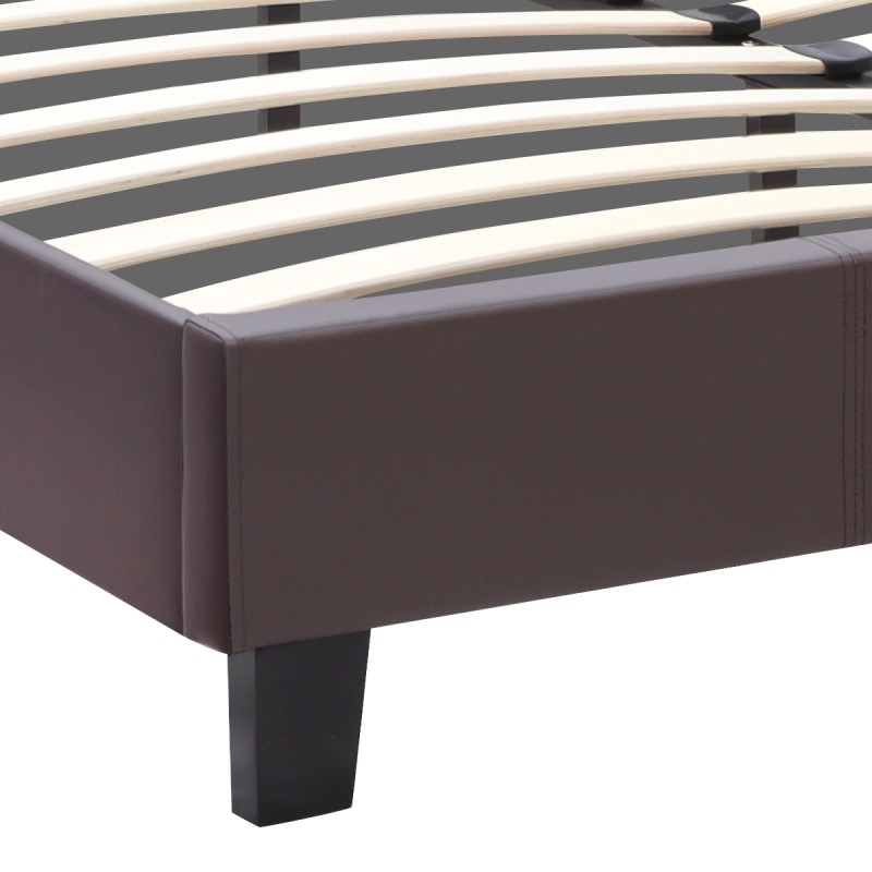 Κρεβάτι Art Maison Clefairy από τεχνόδερμα χρώμα καφέ 160x200εκ.