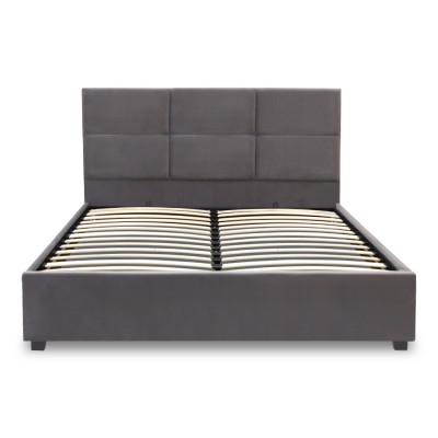 Κρεβάτι Art Maison Caribou βελούδινο με αποθηκευτικό χώρο χρώμα ανθρακί 160x200εκ.