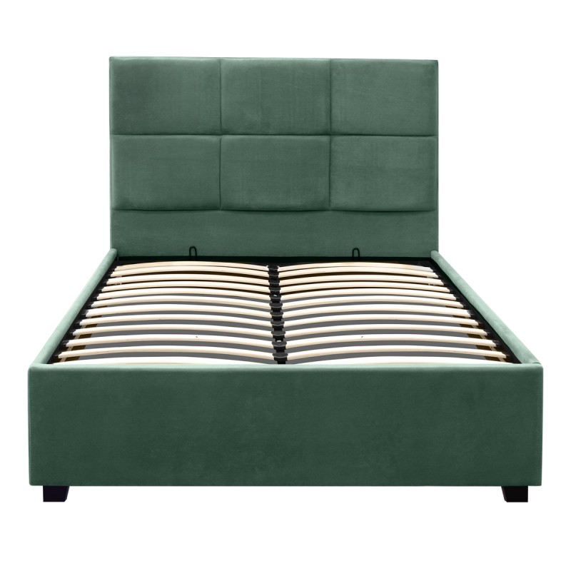 Κρεβάτι Art Maison Mansa βελούδινο με αποθηκευτικό χώρο χρώμα κυπαρρισί 120x200εκ.
